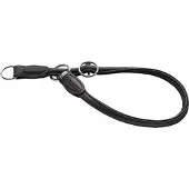Hunter Dog Collar Training Round & Soft Half Choke Black M 45cm