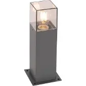 QAZQA Modern utomhusgolvlampa 30 cm mörkgrå IP44 - Danmark