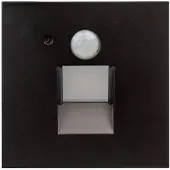 Arcchio Neru LED-inbyggnadslampa sensor kantig, Svart, Vardagsrum / matsal, Aluminium / grå / zink, Modern, Väggspotlights
