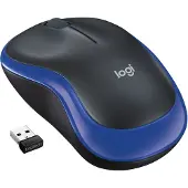 Logitech M185 - Mus - optisk - trådlös - 2.4 GHz - trådlös USB-mottagare - blå