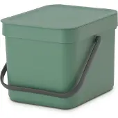 Brabantia Sophink med lock och handdtag 6L, Brabantia, Grön