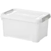 Curver 243813 Förvaringslåda HANDY stapelbar (L x B x H) 490 x 390 x 250 mm Transparent, Silver 1 st