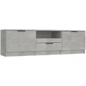 vidaXL Tv-bänk betonggrå 140x35x40 cm konstruerat trä