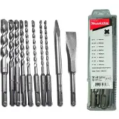 Makita 10-delar borrsats D-46361; SDS-Plus