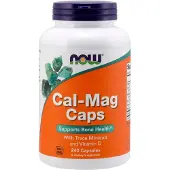 Now , Cal-Mag Kapslar med Vitaminer D och K, 240 Kapslar