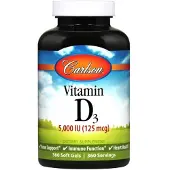 Carlson Labs , Vitamin D3, 125 mcg (5,000 IU), 360 Mjuka Gel