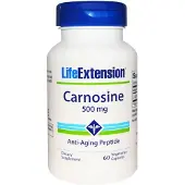 Life Extension , Carnosin, 500 mg, 60 Vegetariska Kapslar