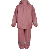 Color Kids Regnkläder m. Hängslen - PU - Gammal Rose - - 1 år (80) - Regnkläder