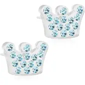 Blomdahl Brilliance Princess Aquamarine örhängen 9 mm 15-01125-05