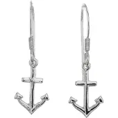 Silver Bar ankar hängande örhängen 30 mm 2214