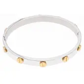 Silver Bar armband 2-färgad 6 mm 2-färgad 7707