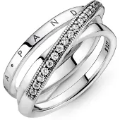 Pandora Crossover Pavé Triple Band ring 199057C01-56