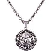 Northern Viking Jewelry Viking Longship silver berlock NVJ-H-RS074