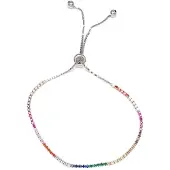 Silver Bar Regnbåge armband flex 6471