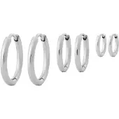 Edblad Triple Pair Hoops örhängen Steel 125186 smyckeset