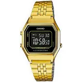 Casio Klocka - - LA-680WG-1B - Guld - Metall - Digital