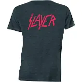 Ginza.se Slayer: Unisex T-Shirt/Distressed Logo (Charcoal Grey) (Small)