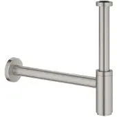 GROHE vattenlås 1 1/4, Supersteel för tvättställ