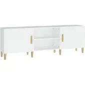 vidaXL Tv-bänk vit 150x30x50 cm konstruerat trä