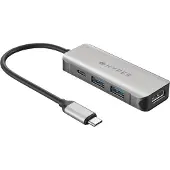 Hyper HD41-GL, USB 2.0 Type-C, Svart, Grå, HDMI, USB 2.0, USB Type-C, USB, 85 mm, 34 mm