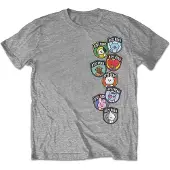 Ginza.se BT21: Unisex T-Shirt/Badges (Grey) (Medium)
