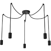 Segula Hänglampa Spyder 5 Wave, dimbar, Svart, Vardagsrum / matsal, Metall, Pendellampa