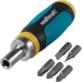 Wolfcraft Skruvmejsel ; 1/4'' + Bits spår