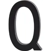 Design Letters Aluminiumbokstav - Q - Svart - - One Size - Aluminiumbokstav