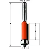 Cmt Kopieringsfräs ; S=6 mm; D=6,35 mm; med kullager