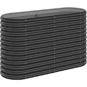 vidaXL Odlingslåda galvaniserat stål 114x40x68 cm antracit