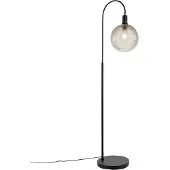 QAZQA Design golvlampa svart med rökglas - Chico