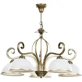 Emibig Hänglampa Wivara 5 LIGHTING, dimbar, Mässing / guld, Vardagsrum / matsal, Metall, Antik, Pendellampa