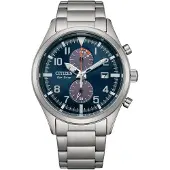 Citizen Herr Eco Drive SPORT CRONO Silver Klocka (Ø 43 mm)