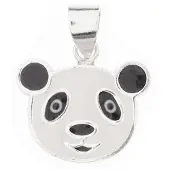 Silver Bar Panda hängsmycke 12 mm 6213