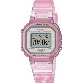 Casio Watch - Dam - LA-20WHS-4AEF - Transparent plast - Quartz - Digital - Sport