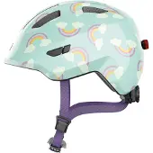 ABUS Smiley 3.0 Led - Cykelhjälm - Barn Blue Rainbow S (45 - 50 cm)