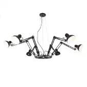 QAZQA Industriell pendellampa svart 6-ljus justerbar - Hobby Spinne
