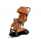 Baby-G Leclerc Baby Hexagon Åkpåse kuvert för baby - brunt läder