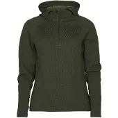 Pinewood Everyday Travel Hoodie Dam (Färg: Mörkgrönmelerad, Storlek: 2XL)
