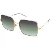 HUGO BOSS Rose Gold Metal Ram Grågrön Lens Solglasögon