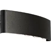 QAZQA Utomhusvägglampa svart inkl LED 10-ljus IP54 - Silly