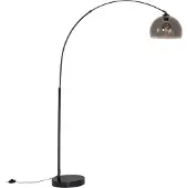 QAZQA Smart båglampa svart med rökglas inkl. WiFi G95 - Arc