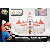 JAKKS Pacific Super Mario Bros. -filmen - Mushroom Kingdom Castle Playset med mini 1.25 Mario och Princess Peach -figurer
