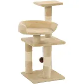 vidaXL Klösträd med klöspelare i sisal 65 cm beige