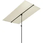 vidaXL Trädgårdsparasoll med aluminiumstång, 180x130 cm, Sand