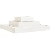 Super Merchant Vidaxl Blomkruka, Vit, 80X80X27 Cm, Massivt Furuved