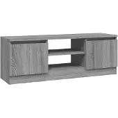 vidaXL TV-bänk med dörr grå sonoma 102x30x36 cm