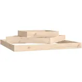 vidaXL Odlingslåda 112x112x27 cm massiv furu
