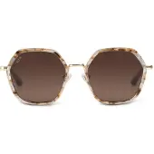 Kapten & Son Solglasögon 'Amsterdam Edge Toffee Tortoise Brown' brun / guld / transparent