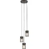 QAZQA Industriell pendellampa svart 3-ljus - Jim